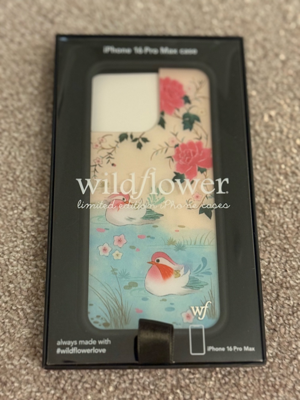 Brand New Wildflower iPhone 16 pro max floral birdy case